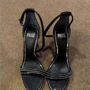 PAIGE Black Strappy Women's Heels